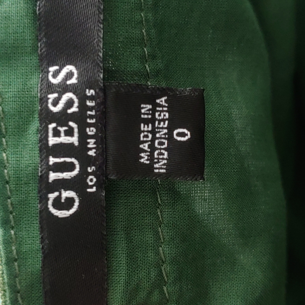GUESS Fulton Romper Black and Green Leaf Print - Size 0 - Picture 6 of 7